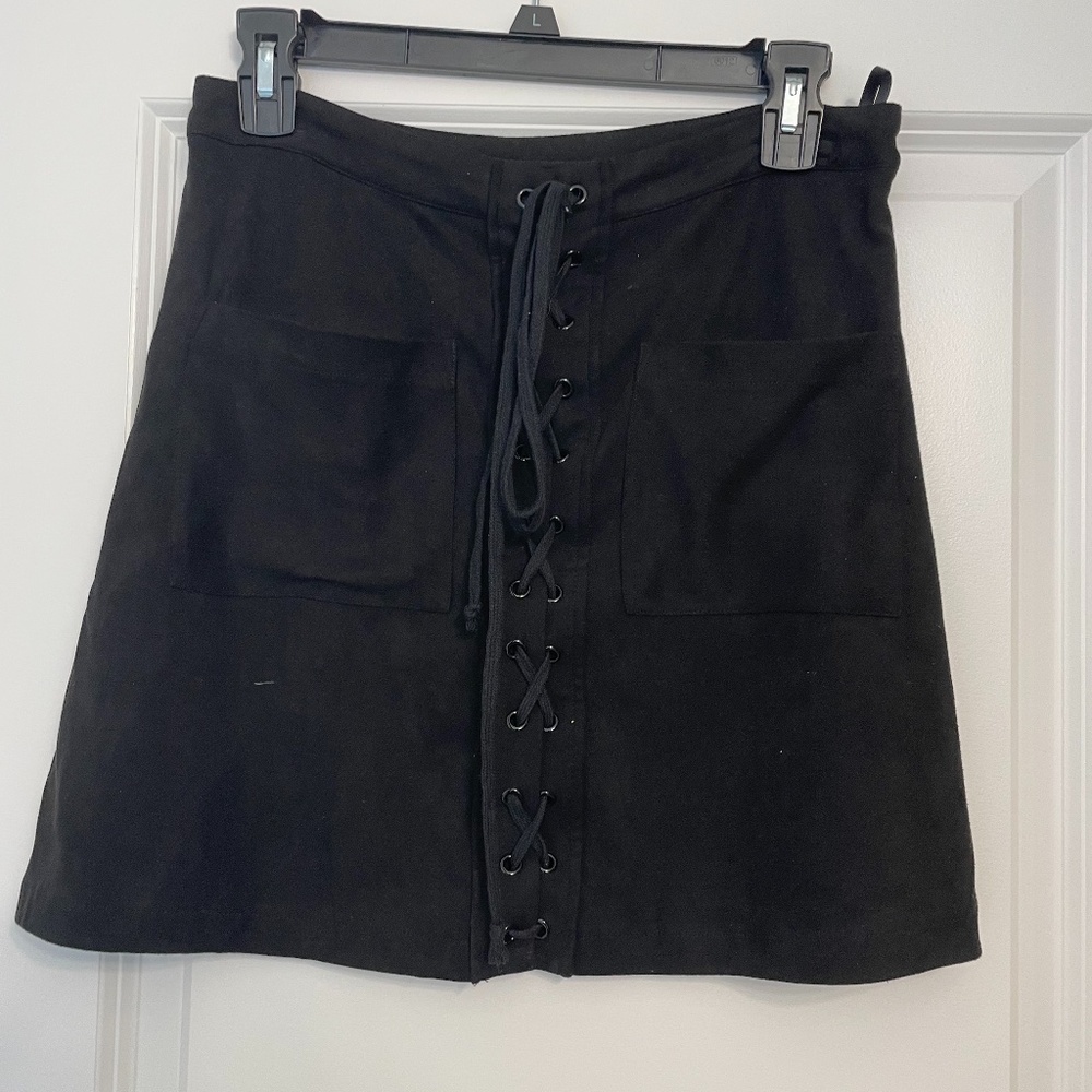 Black Suede skirt